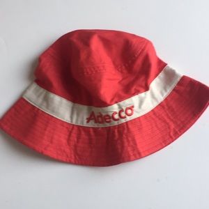 Red bucket hat Adecco